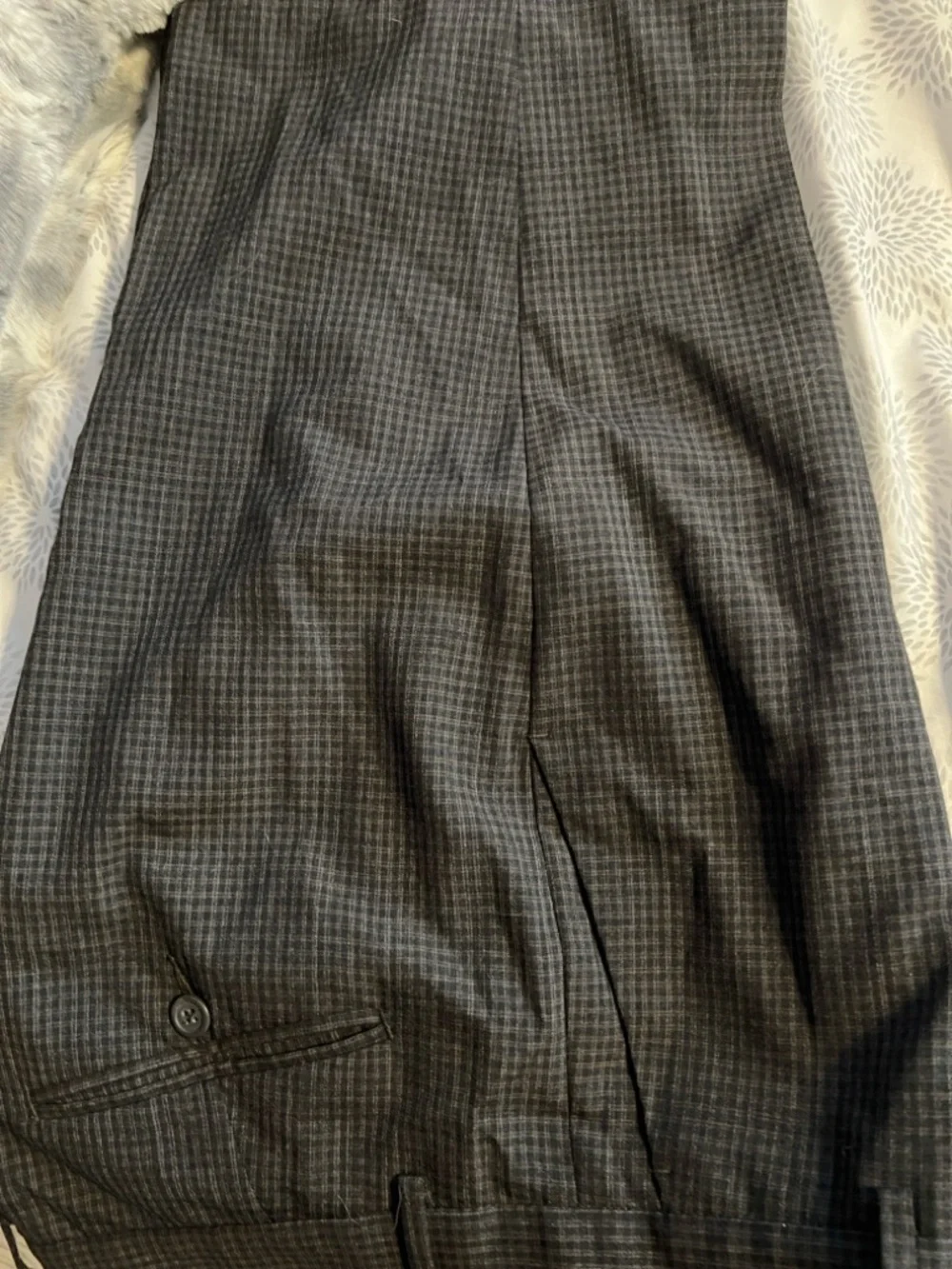 Men's Dress Pants in Dark Gray, Navy & Brown